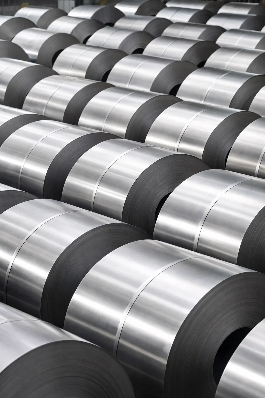 Galvanized and colour coated steel coils
