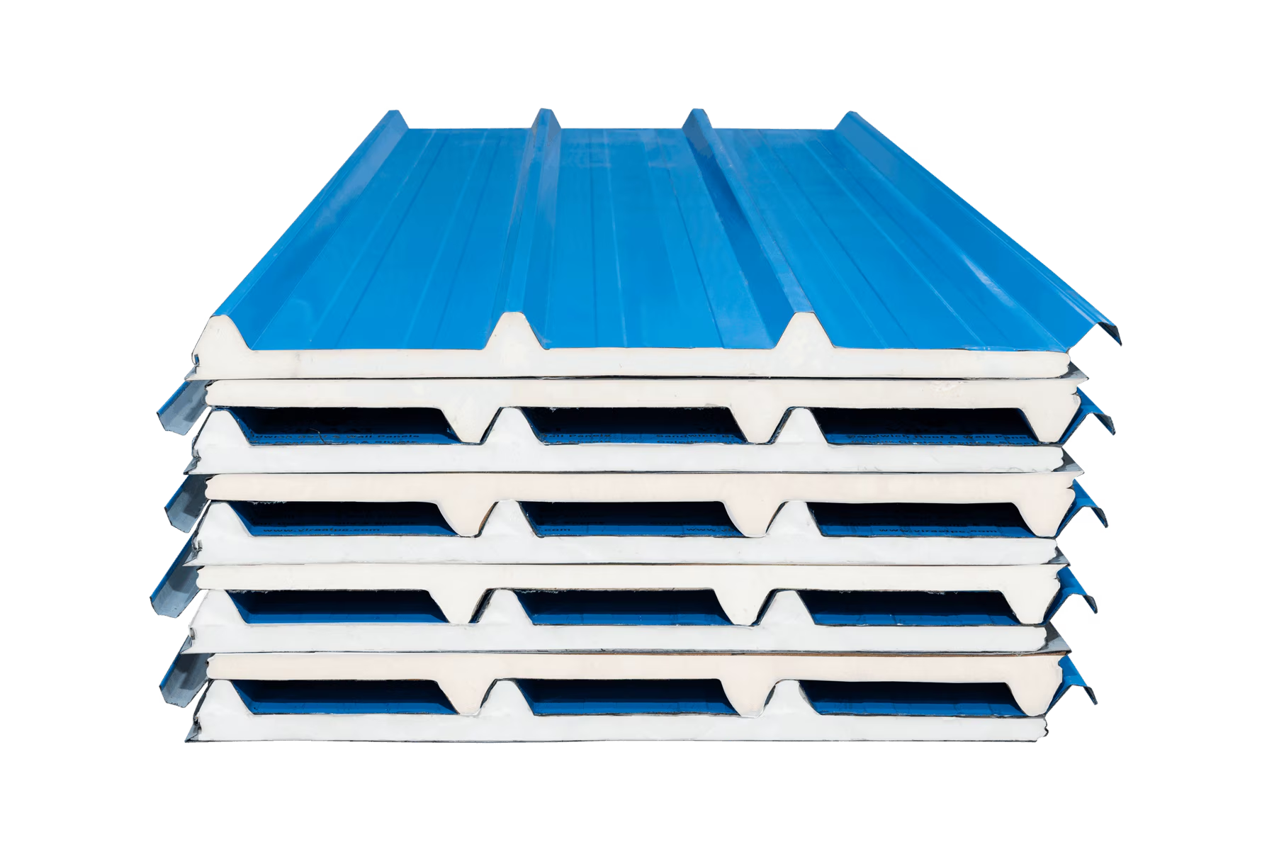 Blue PUF Insulated Roofing Panel