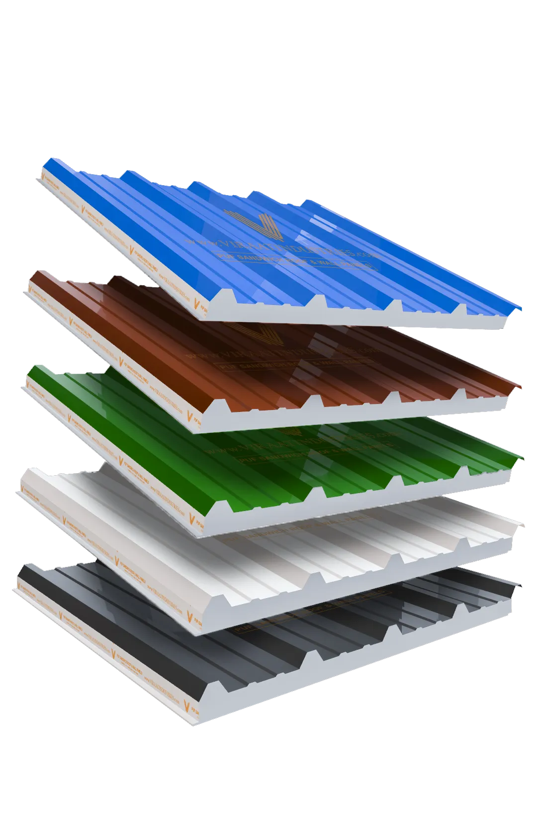 PUF Sandwich Panels in Multiple Colours