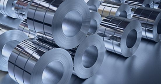 Stacked Galvalume steel coils